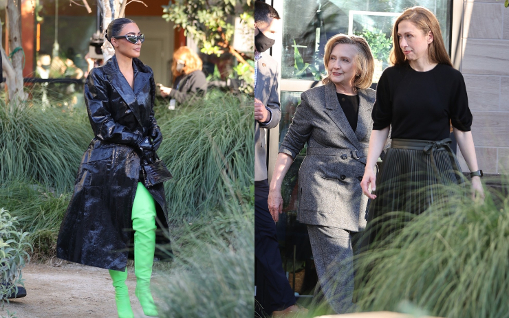 Kim Kardashian ujeta med snemanjem serije s Hillary in Chelsea Clinton