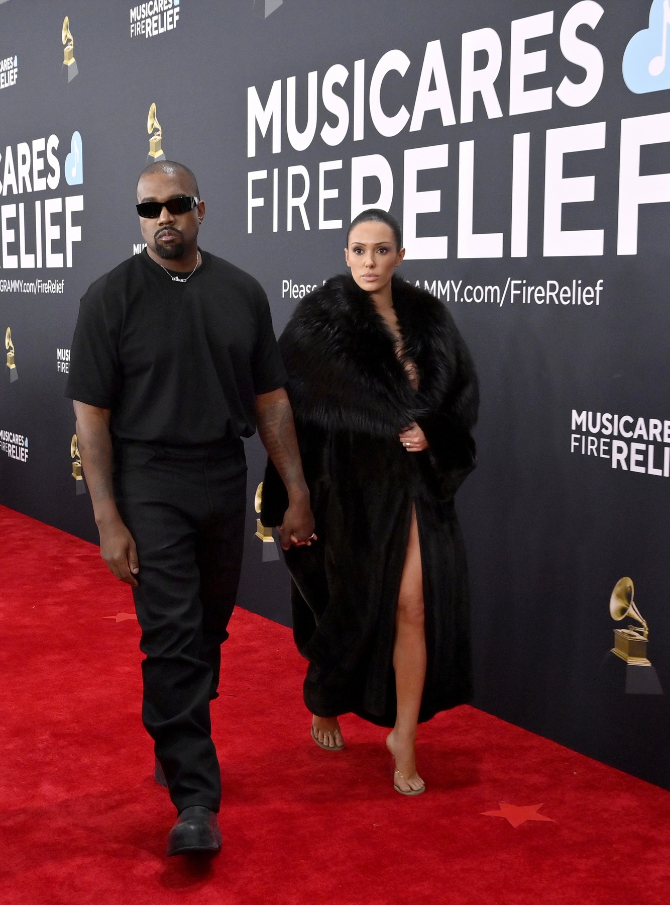 Kanye West in Bianca Censori na 67th Annual Grammy Awards v Los Angelesu