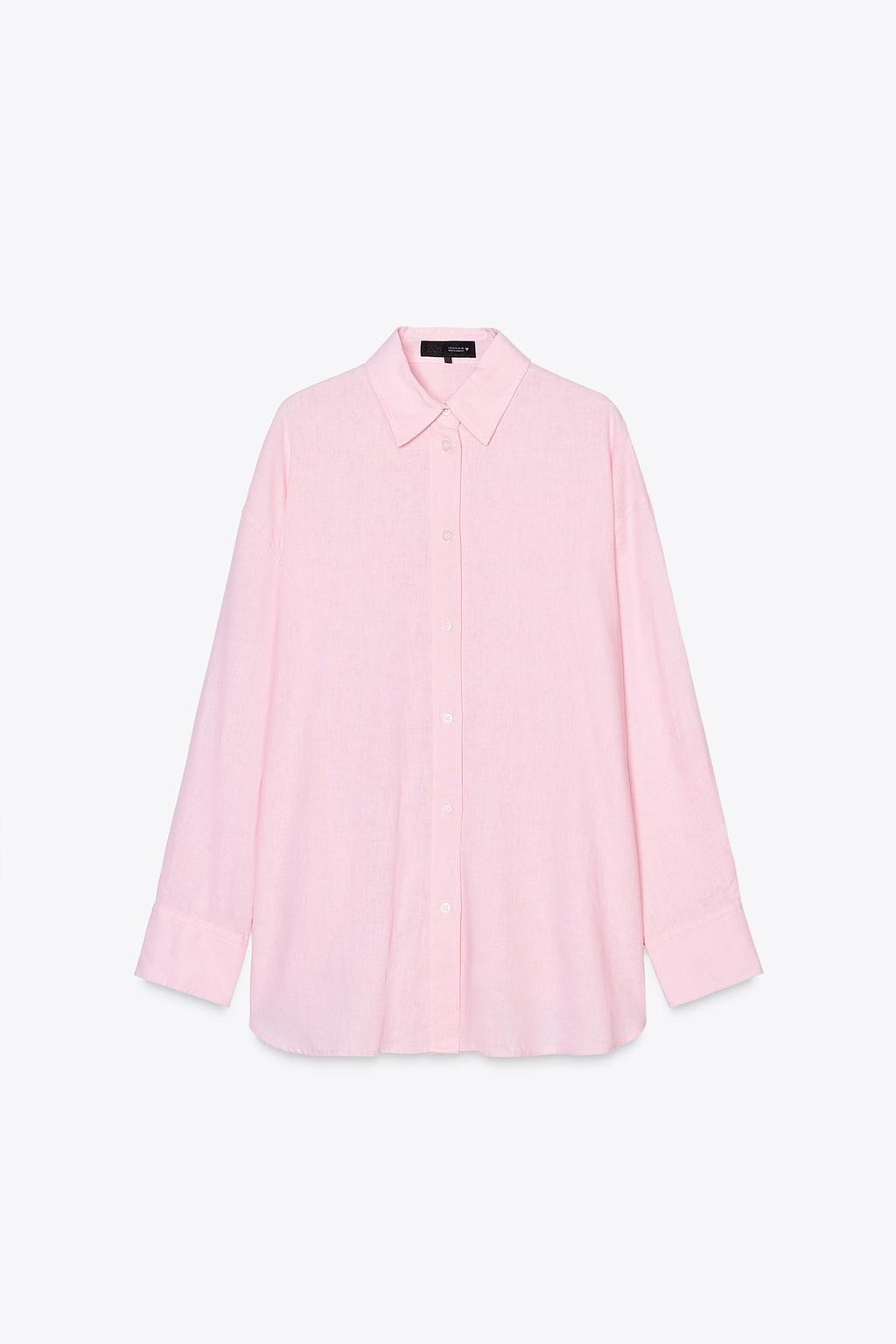 Roza lanena srajca Zara, 25,95 €