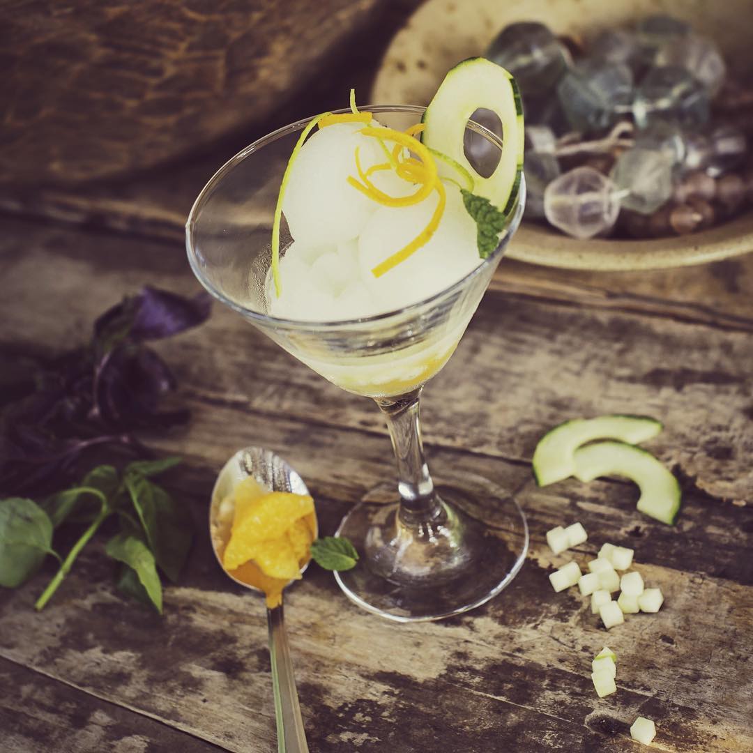 sorbet z okusom gin tonica