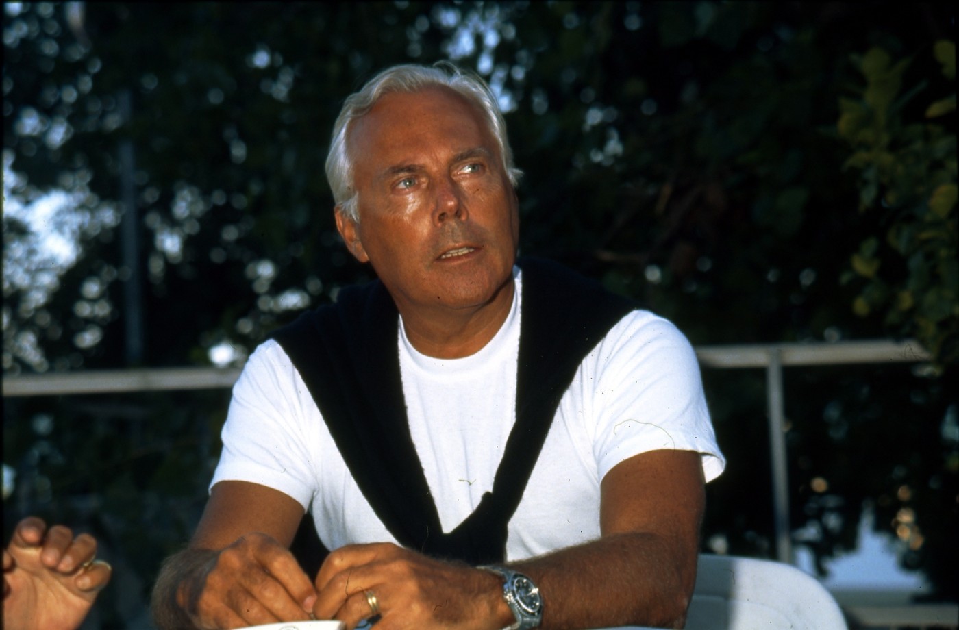 modni oblikovalec Giorgio Armani
