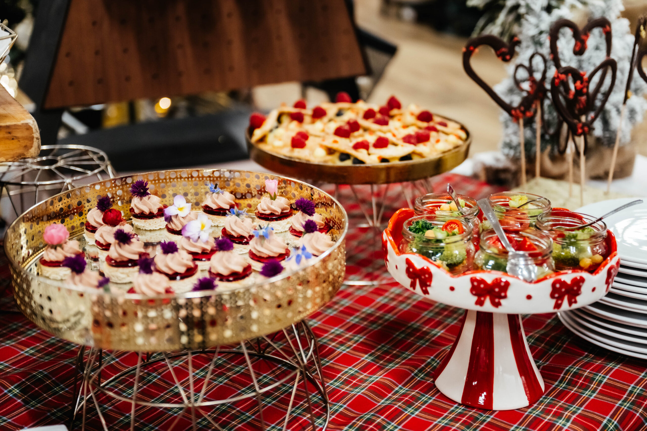 Praznična Lesnina, dogodek, vplivnice, press, okraski, božični dekor, izdelovanje venčkov