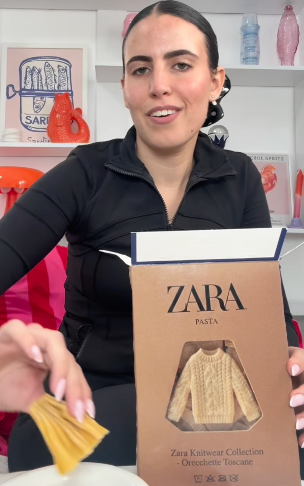 škatla zara home testenine