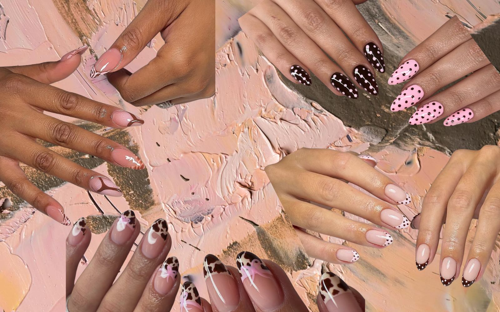 Nostalgični rožnato-rjavi nohti, popolni za pomlad