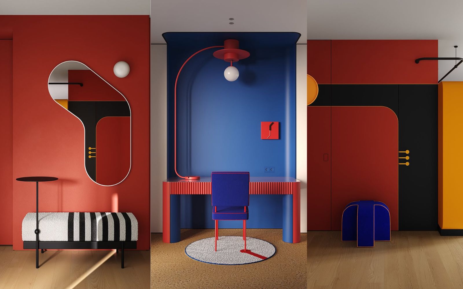 Ko dom postane drzna improvizacija v barvah in geometriji