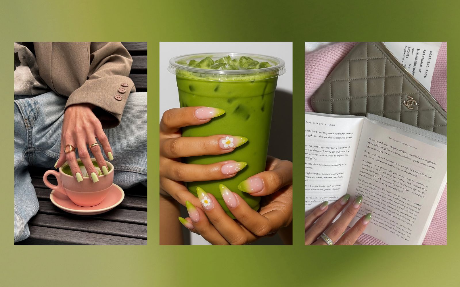 Mmm, mamljiv matcha odtenek se seli tudi na nohte